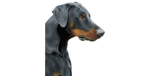 Dobermann Canvas or Giclee Print