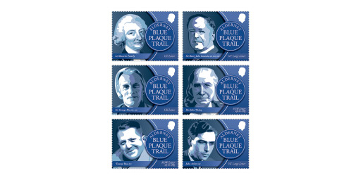 Alderney's Blue Plaque figures celebrated on stamps Alderney's Blue Plaque figures celebrated on stamps