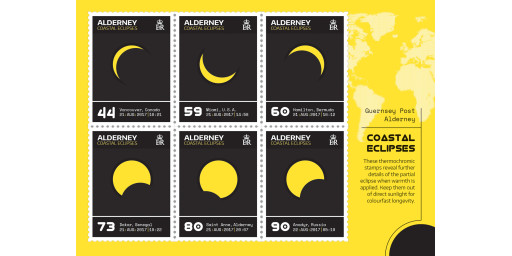Guernsey Post celebrates total eclipse with image-changing stamps