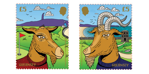 Stamps depict Royal Golden Guernsey Goats Stamps depict Royal Golden Guernsey Goats