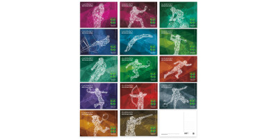 Island Games Set of 14 Sport Postcards BLACK FRIDAY OFFER