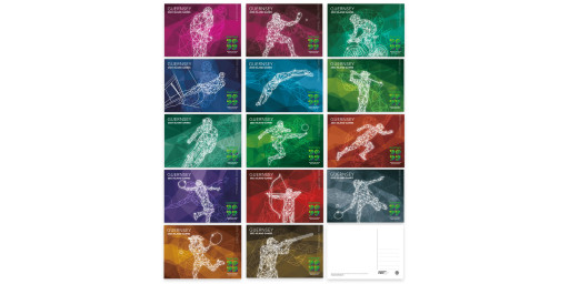 Island Games Set of 14 Sport Postcards BLACK FRIDAY OFFER