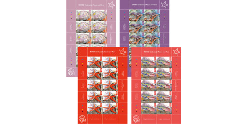 Sheets of 10 Non Europa Values