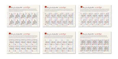 Sheets of 10