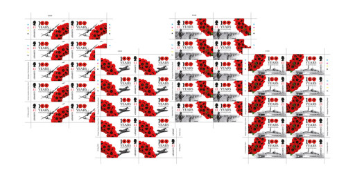Sheets of 10