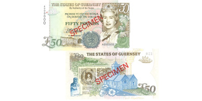 £50 D.P.Trestain signatory Guernsey Bank Note
