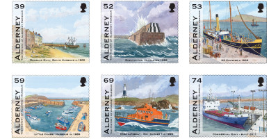 Set of six stamps