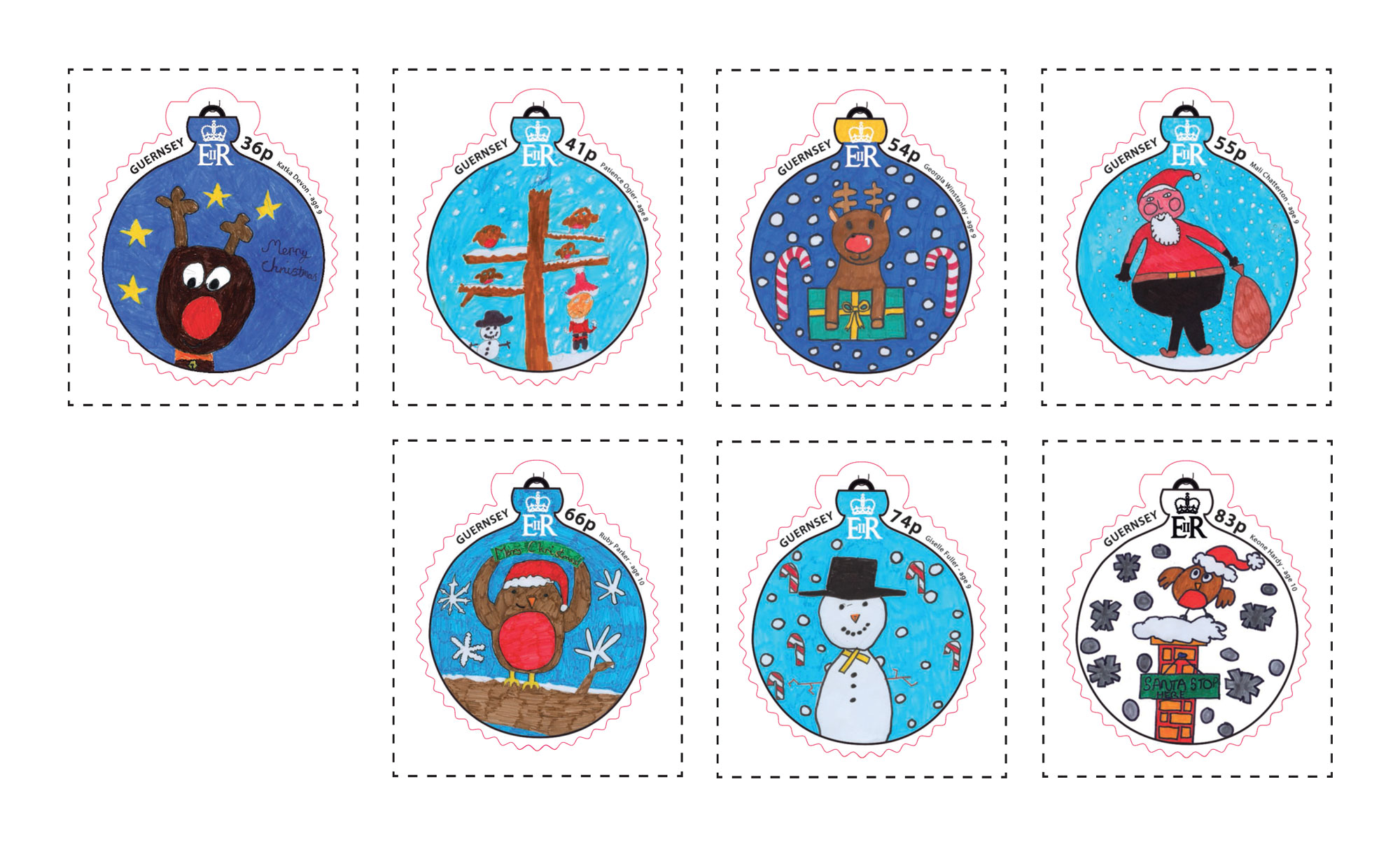 Set of 7 Stamps
