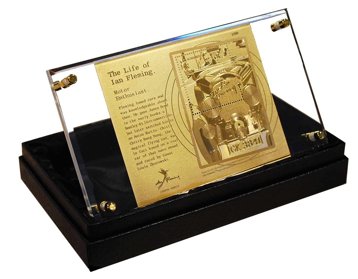 The Life of Ian Fleming - Gold Replica Miniature sheet