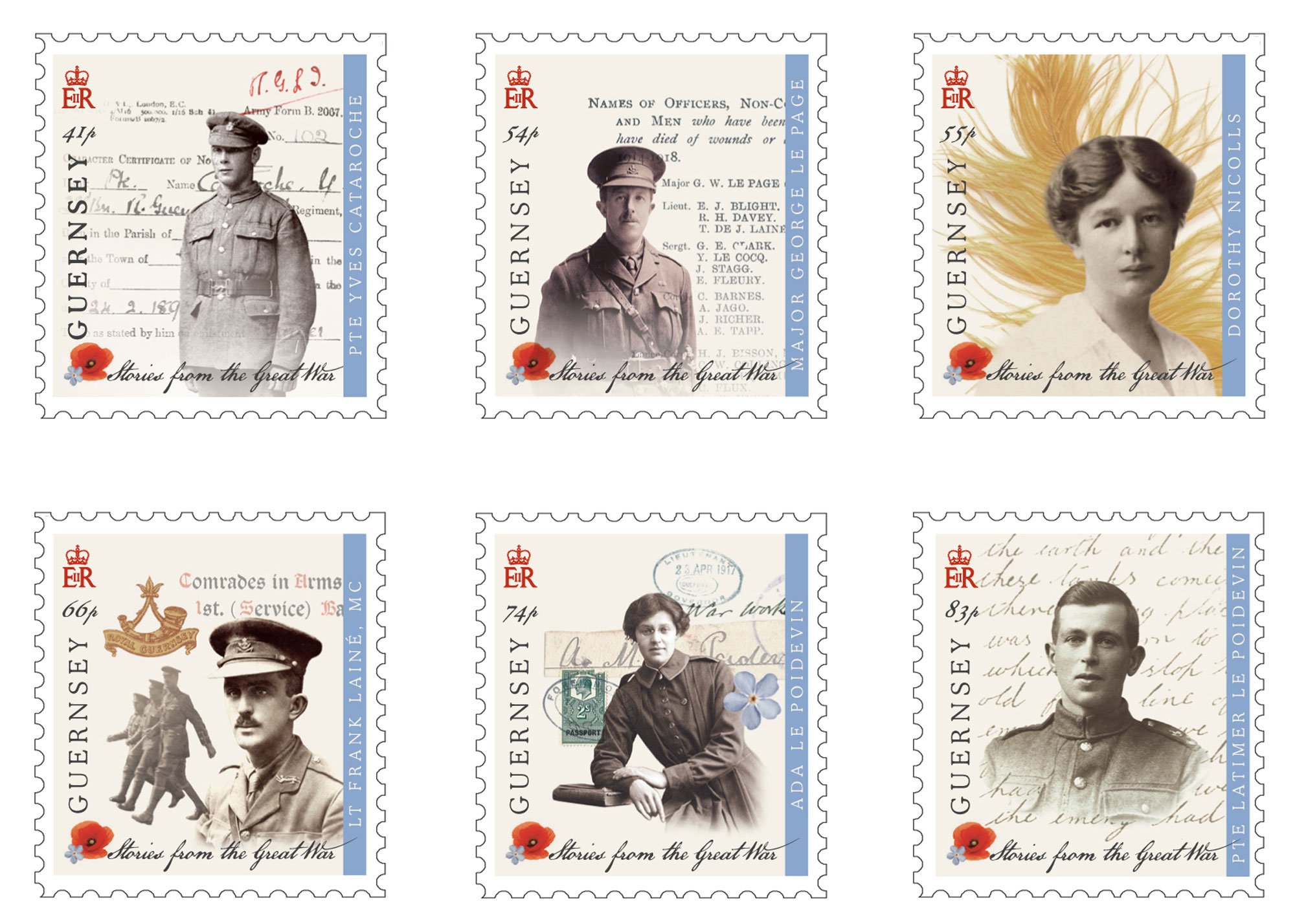 Set of 6 Stamps