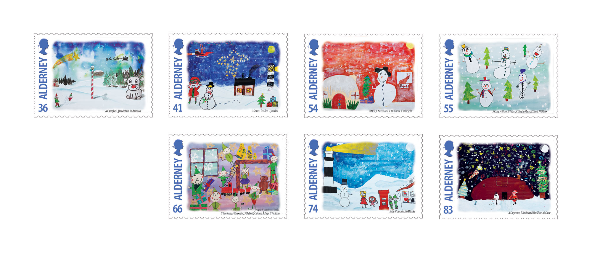 Set of 7 Stamps
