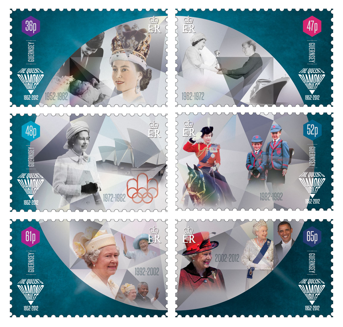 Set of Six Stamps