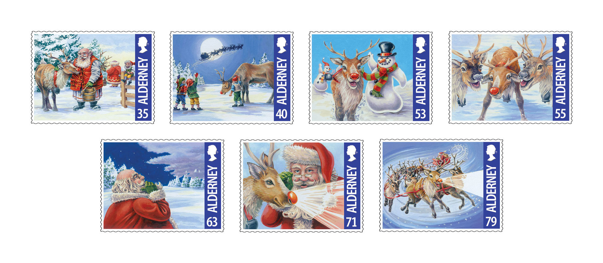 Set of 7 stamps