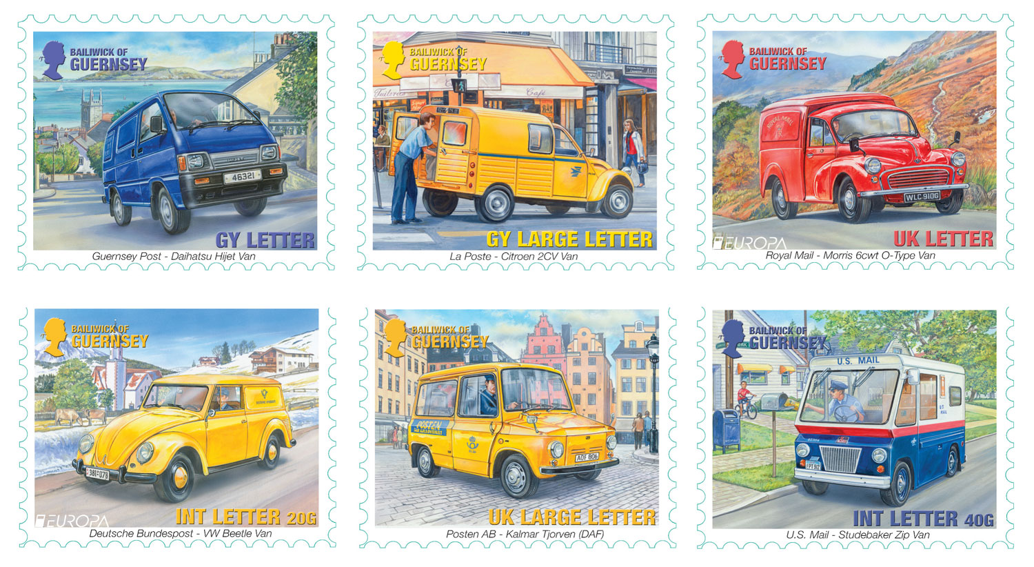 Set of Six Stamps